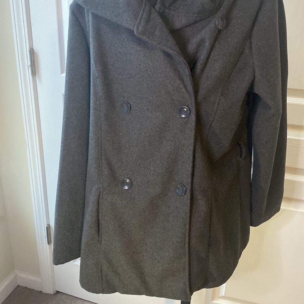 WOMEN’S PRE-OWNED GRAY DOUBLE-BREAST COAT - Picture 12 of 12